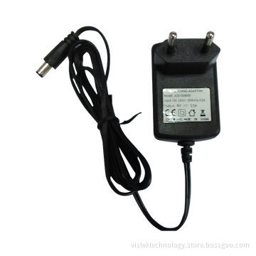 5V/500mA UK Plug AC/DC Switching Adapter with 50/60Hz Frequency, Black Color